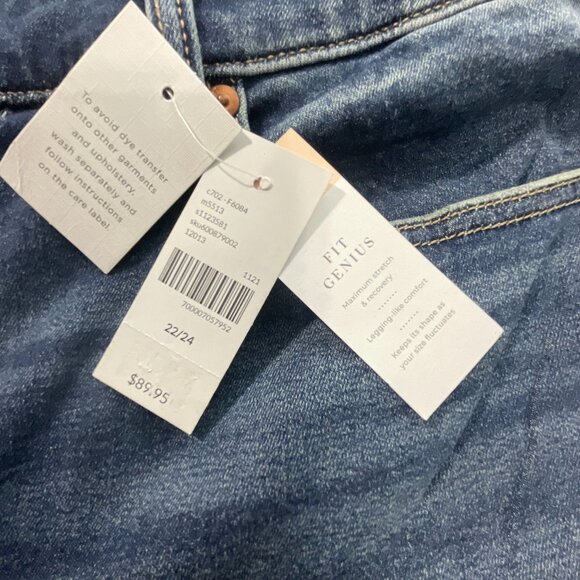 Lane Bryant Fit Genius Straight High-Rise Stretch Jeans Flex Waistband 22 / 24 - Picture 7 of 14